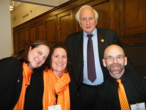 Us and Liz Trapp with Rep. Sander Levin, who graciously took the time to briefly stop by and meet us on his way to a meeting. 