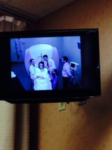 Dan got to watch the entire procedure from the patient room in the medical center. Talk about reality TV!