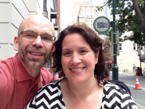 Post-conference selfie in front of our hotel. 